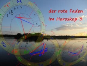 Abendstimmung am Dolgensee, Horoskopgrafiken im Vordergrund